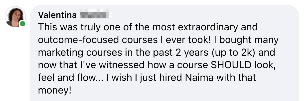 testimonial- outcome